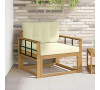 vidaXL Sofa de milieu extérieur Polyester Blanc