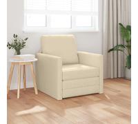 vidaXL Sofa-lit 2-en-1 Crème 74x77x81 cm Tissu