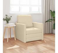 vidaXL Sofa-lit 2-en-1 Crème 74x77x81 cm Tissu