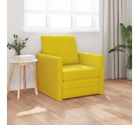 vidaXL Sofa-lit 2-en-1 Jaune foncé 74x77x81 cm Velours