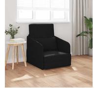 vidaXL Sofa-lit 2 en 1 noir avec design ergonomique, siège compact pour le salon et le bureau, fauteuil d'accent moderne, 4106639