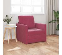 vidaXL Sofa Lit 2-en-1 Rouge Vin 74x77x81 cm Velours