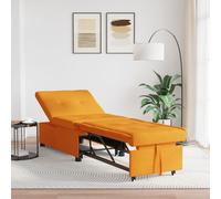 Vidaxl Sofa-Lit 3 En 1, Design Extensible En Tissu Jaune Foncé