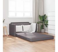 vidaXL Sofa-lit au sol 2-en-1 Gris 124x71x78 cm Simili cuir