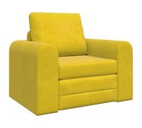 vidaXL Sofa-lit au Sol 2-en-1 Jaune 98x71x83 cm en Velours