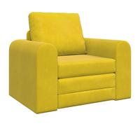 vidaXL Sofa-lit au Sol 2-en-1 Jaune 98x71x83 cm en Velours