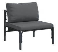 vidaXL Sofa Moderne Anthracite avec Un Cadre en métal Peint, sectionnel pour l'extérieur, résistant aux UV, imperméable, Facile à Monter, rembourré en Mousse, Parfait pour Le Balcon ou Le Patio, tiss