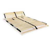 vidaXL Sommier à lattes 28 lattes 7 zones 140x200 cm Lit simple adultes
