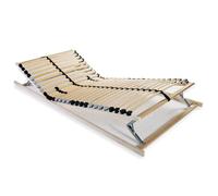 Sommier à lattes avec 28 lattes 7 zones 80 x 200 cm - VIDAXL - Beige - A monter soi-même