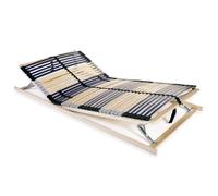 vidaXL Sommier à lattes 246477 - avec 42 lattes, 7 zones - 120 x 200 cm