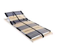 vidaXL Sommier à lattes 42 lattes 7 zones 80 x 200 cm sans matelas