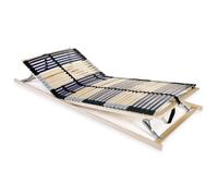 vidaXL Sommier à lattes avec 42 lattes 7 zones 90 x 200 cm
