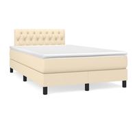 vidaXL Sommier à lattes de lit avec matelas rembourré Gris foncé 120x190 cm tissu