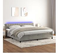 Sommier à lattes de lit avec matelas LED Gris clair 200x200 cm Gris https://www.fnac.com/mp48363102/vidaXL-Sommier-tapissier-matelas-et-LED-Gris-clair-200x200-cm-Velours/w-4?oref=8a16f5b2-e2b1-9146-371b-4a43fb0ca944