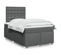 Sommier à lattes de lit avec matelas crème 120x190 cm tissu lit vidaXL