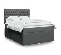 Sommier à Lattes de Lit avec Matelas Rembourré Adulte Chambre Tissu vidaXL