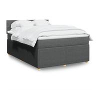 Sommier à Lattes de Lit avec Matelas Rembourré Adulte Chambre Tissu vidaXL