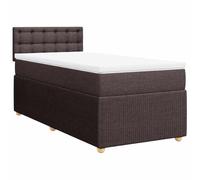vidaXL Sommier à lattes avec matelas marron foncé 100x200 cm