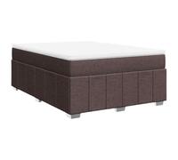 vidaXL Sommier à Lattes de lit avec Matelas Marron foncé 140x190 cm