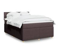 vidaXL Sommier à lattes de lit avec matelas Marron foncé 140x190 cm Marron