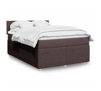 vidaXL Sommier à lattes de lit avec matelas Marron foncé 140x190 cm Marron