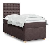 Vidaxl Sommier À Lattes De Lit Avec Matelas Marron Foncé 80x200 Cm Marron