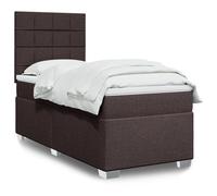 vidaXL Sommier à lattes de lit avec matelas Marron foncé 90x190 cm