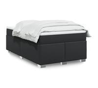 vidaXL Sommier à lattes de lit avec matelas noir 120x190 cm similicuir