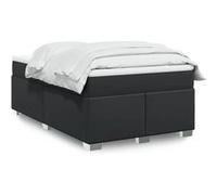 vidaXL Sommier à lattes de lit avec matelas noir 120x190 cm similicuir Noir