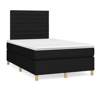 vidaXL Boxspring met matras stof zwart 120x190 cm3269939 Noir G