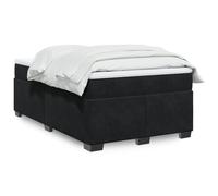 Vidaxl Sommier À Lattes De Lit Avec Matelas Noir 120x190 Cm Velours Noir