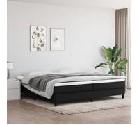 Vidaxl Lit À Sommier Tapissier Avec Matelas Noir 200x200 Cm Tissu Noir