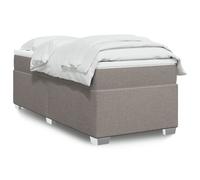 Vidaxl Sommier À Lattes De Lit Avec Matelas Taupe 100x200 Cm Tissu Gris