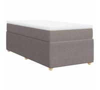 vidaXL Sommier à Lattes de lit avec Matelas Taupe 80x200 cm Tissu