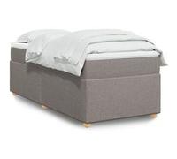 Vidaxl Sommier À Lattes De Lit Avec Matelas Taupe 80x200 Cm Tissu