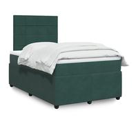 vidaXL Sommier à lattes de lit avec matelas vert foncé 120x190 cm