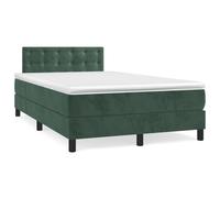 Vidaxl Sommier À Lattes De Lit Avec Matelas Vert Foncé 120x190 Cm Vert