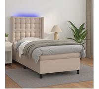 vidaXL Sommier à lattes de lit Blanc 100x200 cm Similicuir 3121030