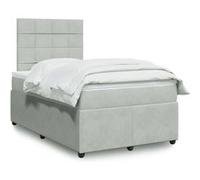 Sommier à Lattes de Lit avec Matelas Rembourré Adulte Chambre Velours vidaXL