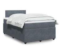 Sommier à Lattes de Lit et Matelas Rembourré Adulte Chambre Velours vidaXL