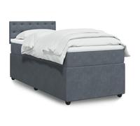 vidaXL Sommier à lattes de lit et matelas Gris foncé 90x190 cm Velours