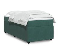 Vidaxl Sommier À Lattes De Lit Et Matelas Vert Foncé 80x200 Cm Velours Multicolore