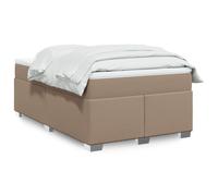 vidaXL Sommier à lattes de lit matelas cappuccino 120x190cm similicuir