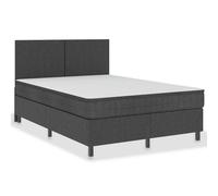 vidaXL Sommier tapissier Gris Tissu 180 x 200 cm