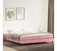 vidaXL Sommier à lattes de lit sans matelas rose 200x220 cm velours