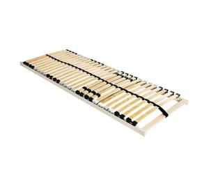 vidaXL Sommier à Lattes Marron 100 x 190 cm Bois de hêtre Massif