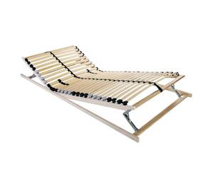 vidaXL Sommier à Lattes Marron 70 x 190 cm Bois de hêtre Massif
