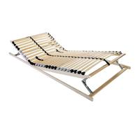 vidaXL Sommier à Lattes Marron 80 x 190 cm Bois de hêtre Massif, Base de lit Moderne, Cadre élégant, Support à Lattes Solide, Support Ergonomique pour Matelas, mobilier résistant