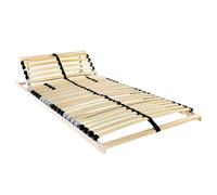 vidaXL Sommier à lattes 90 x 190 cm Marron Bois de hêtre massif – Cadre moderne, soutien ergonomique