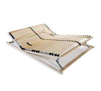 vidaXL Sommier à lattes 246458 – 28 lattes, 7 zones, 100 x 200 cm, sans matelas